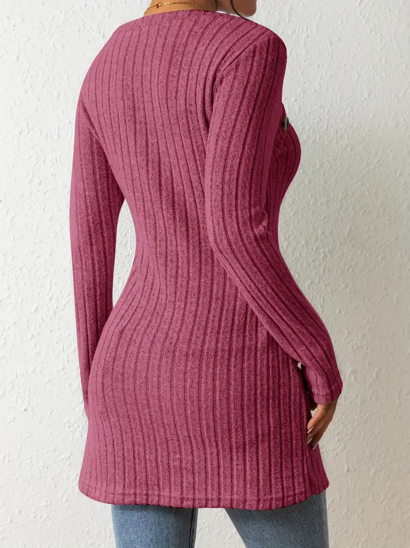 WANDA I ASYMMETRICAL KNIT TOP