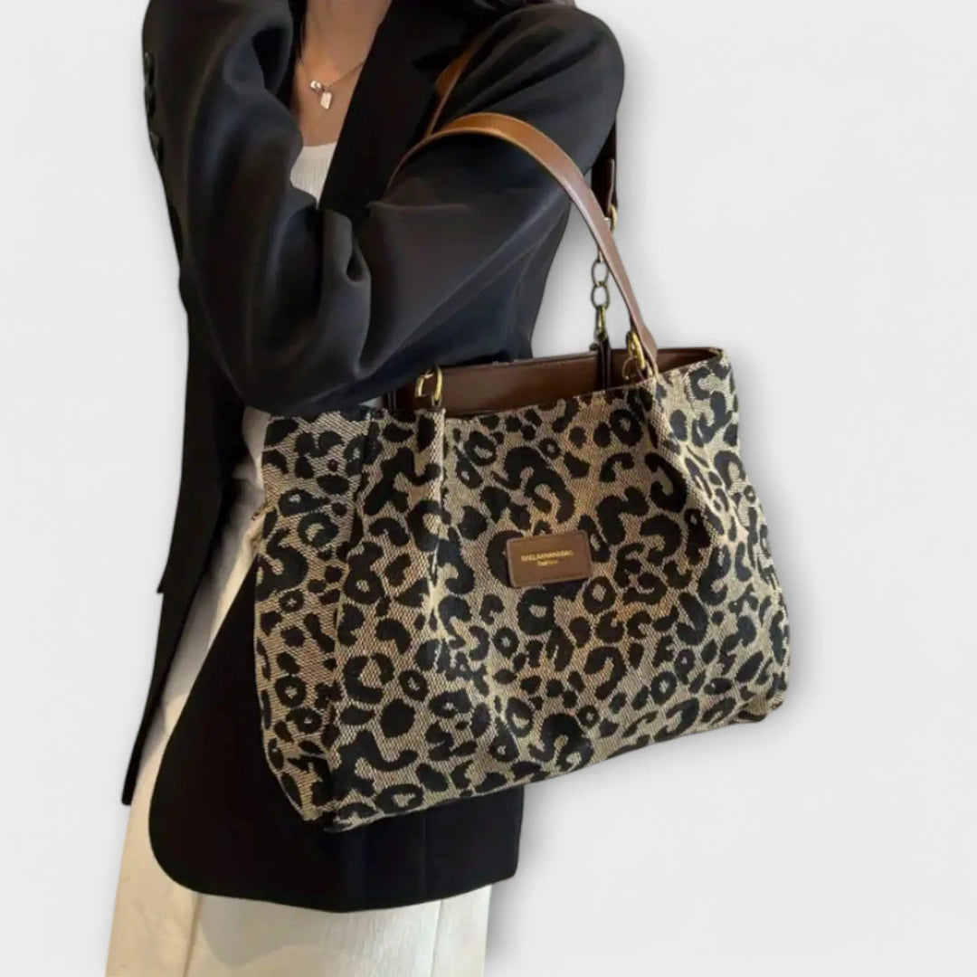 Maribel | Leopard Canvas Tote