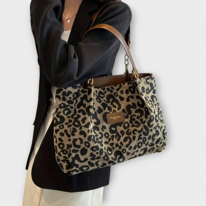 Maribel | Leopard Canvas Tote