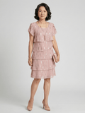 Makena™ Emma & Rose Cape Town line knee length dress featuring a fitted bodice and flowing skirt in a vibrant pattern.