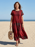 Alaia™ Relaxed Line Midi Dress by Emma & Rose Cape Town, featuring flowy fabric and a relaxed fit, shown on a model.