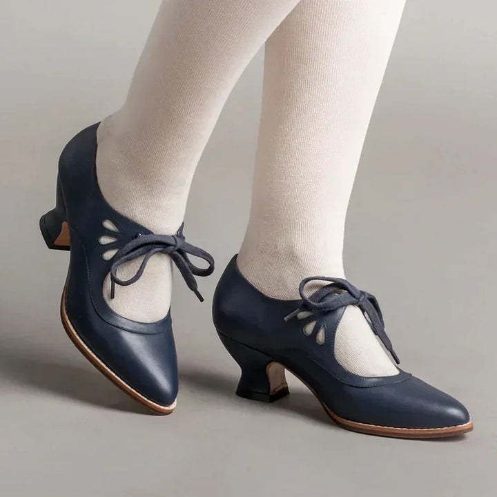 Lilly™ | Elegant Vintage Leather Heels