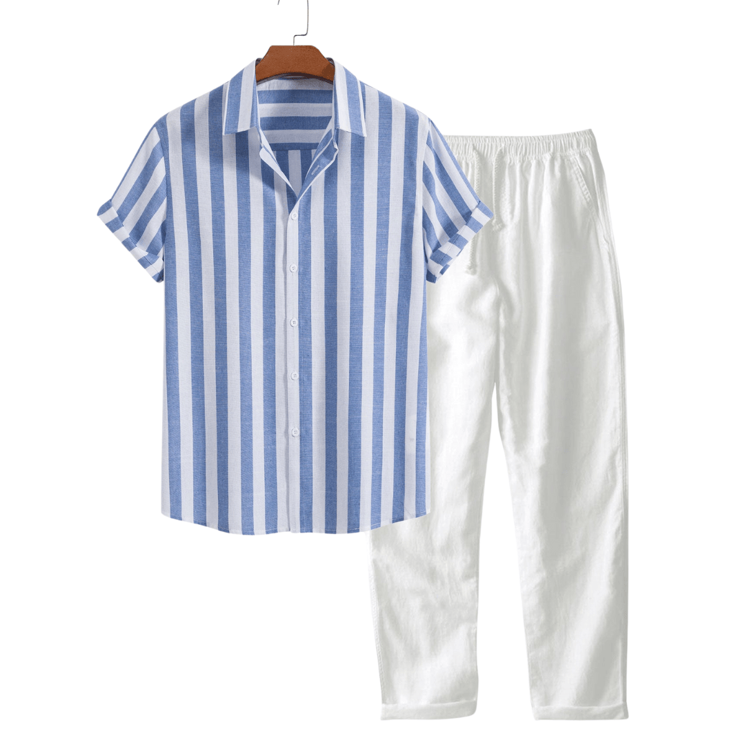 Emma & Rose Manhattan Vincent™ short-sleeved 2-piece set featuring a stylish top and matching shorts for boys.