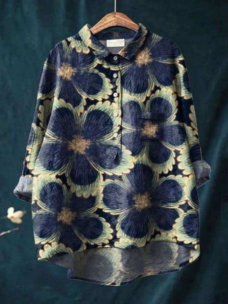 SERAPHINA I RETRO-FLOWER BLOUSE