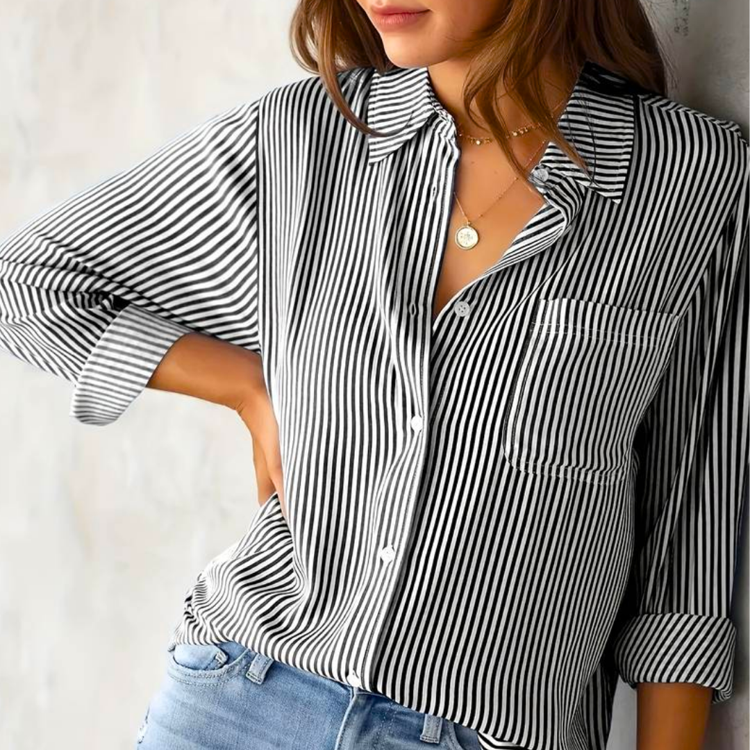 Casual Striped Blouse for Women