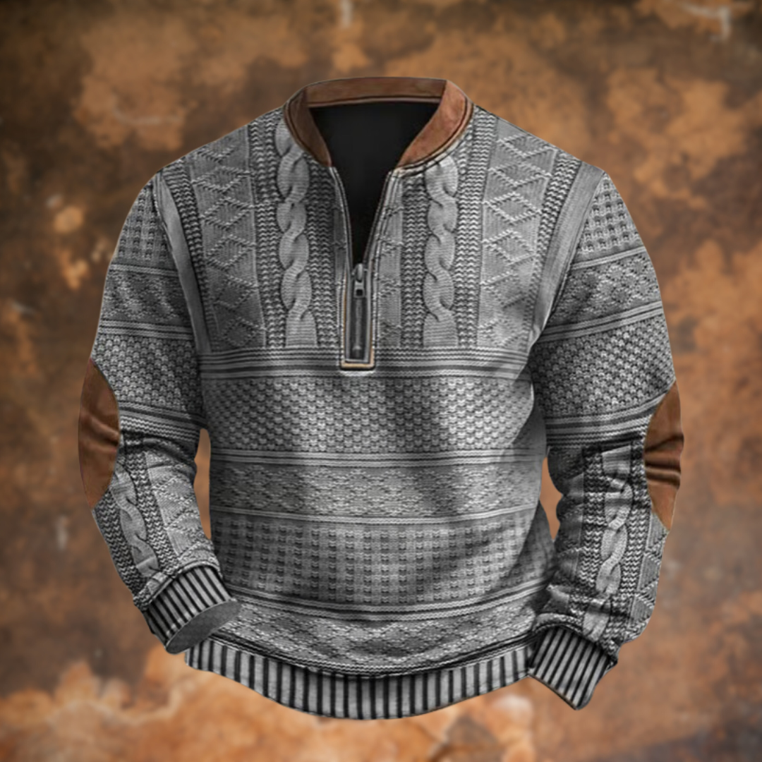 FORD – TEXTURED HALF-ZIP PULLOVER SWEATER