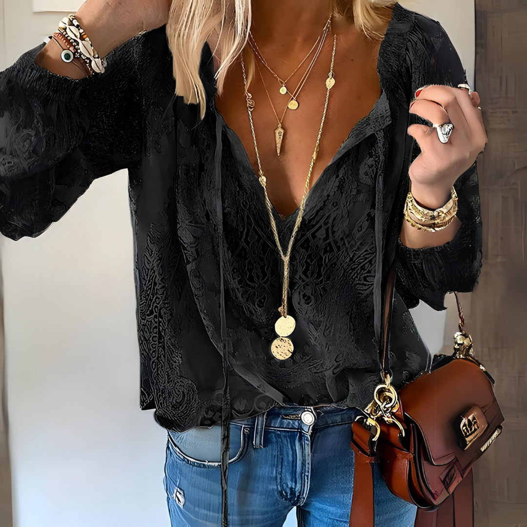 Jill - Women's Boho Crochet Blouse