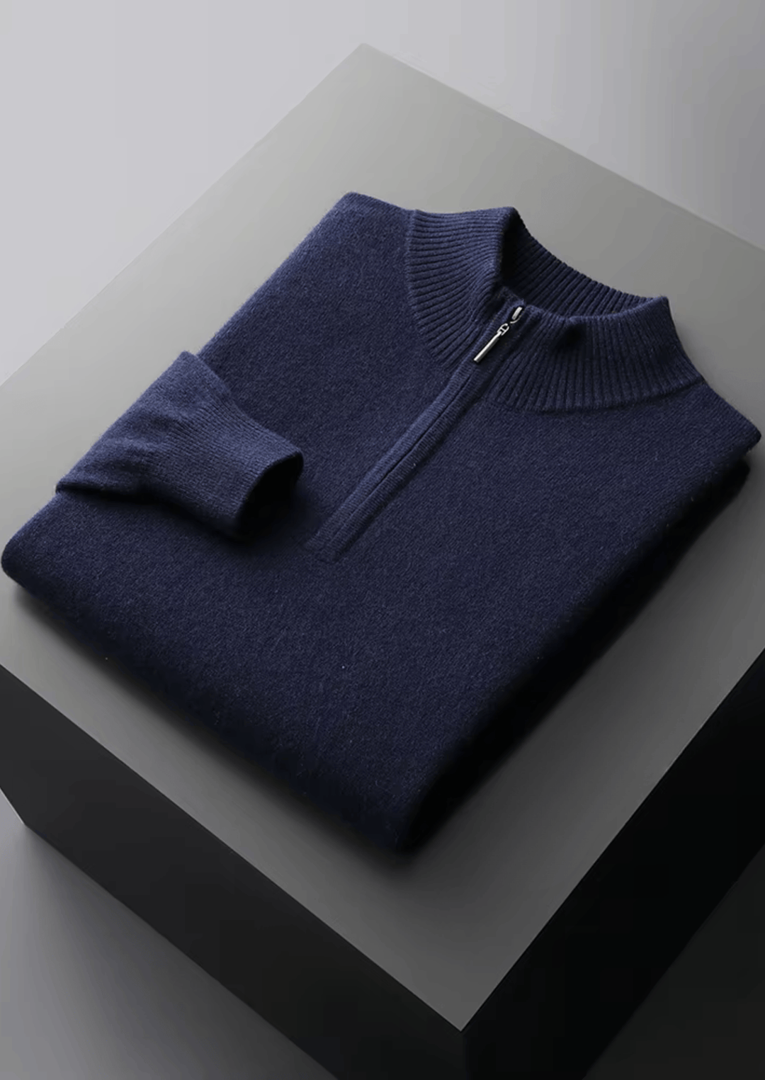 Emma & Rose wool half-zip sweater — premium knitwear