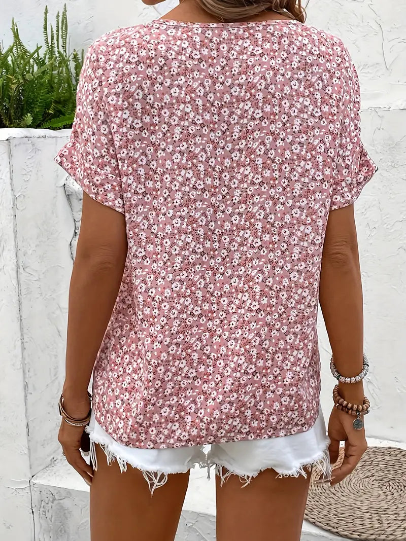 Jamie | Women's Floral Button Front Casual Top