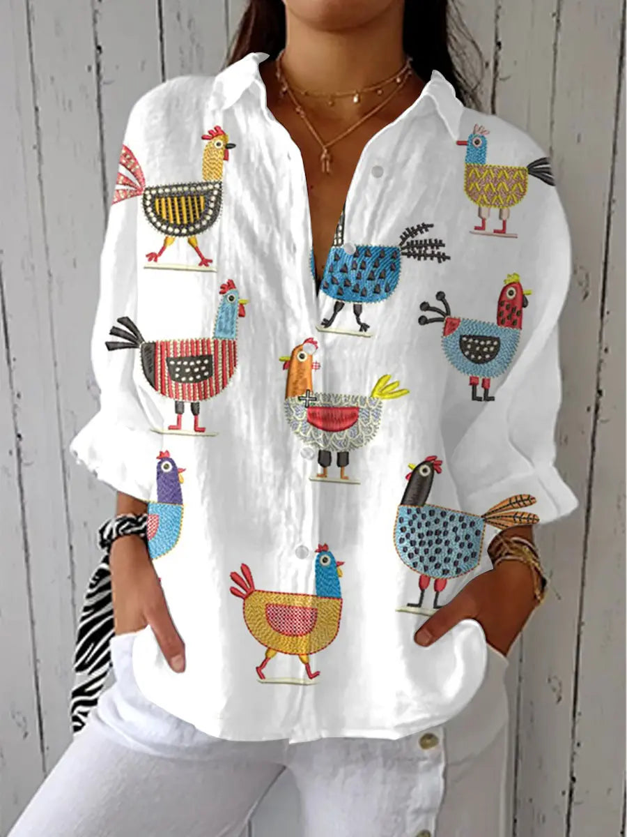 Tess | Playful Hen Blouse