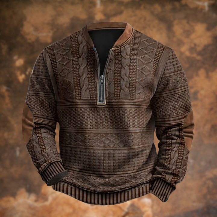 FORD – TEXTURED HALF-ZIP PULLOVER SWEATER