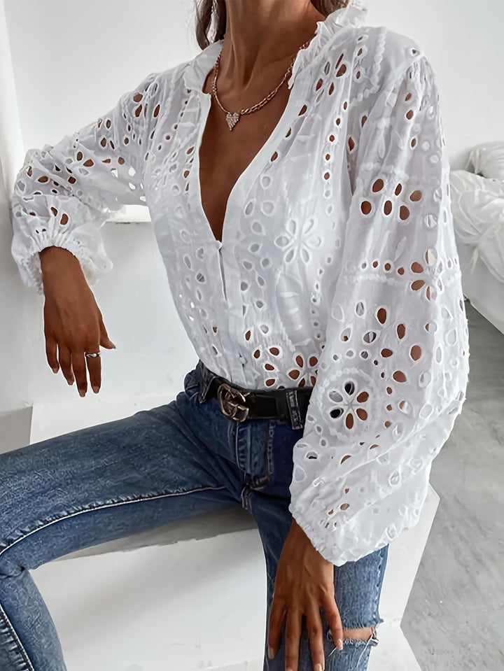 Women’s Blouse | Embroidered Long Sleeve