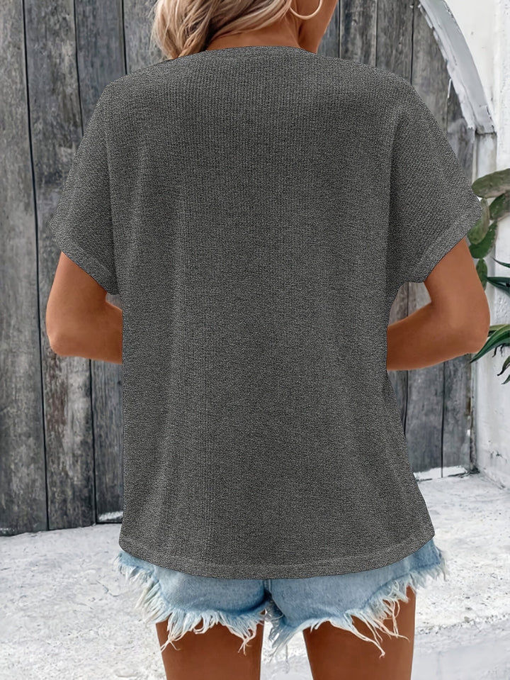Marylou - Casual Crew Neck Short Sleeve Top