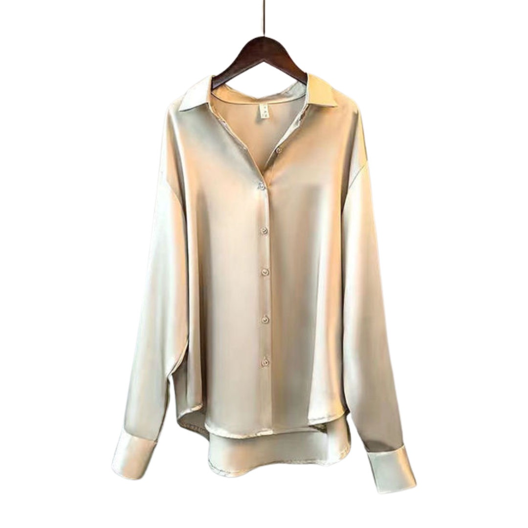 EDEN I SATIN LONG-SLEEVED SHIRT