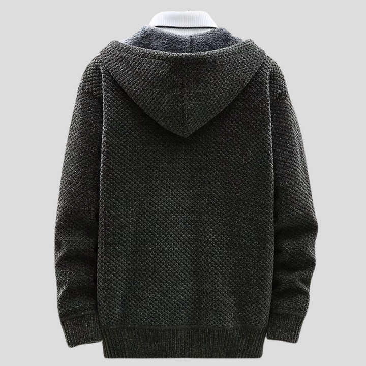 Beckett – Textured Knit Fleece Hoodie