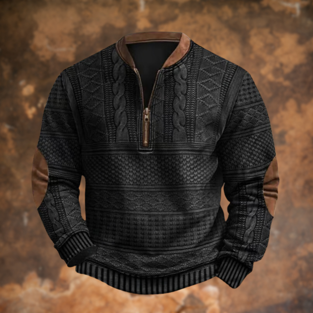 FORD – TEXTURED HALF-ZIP PULLOVER SWEATER