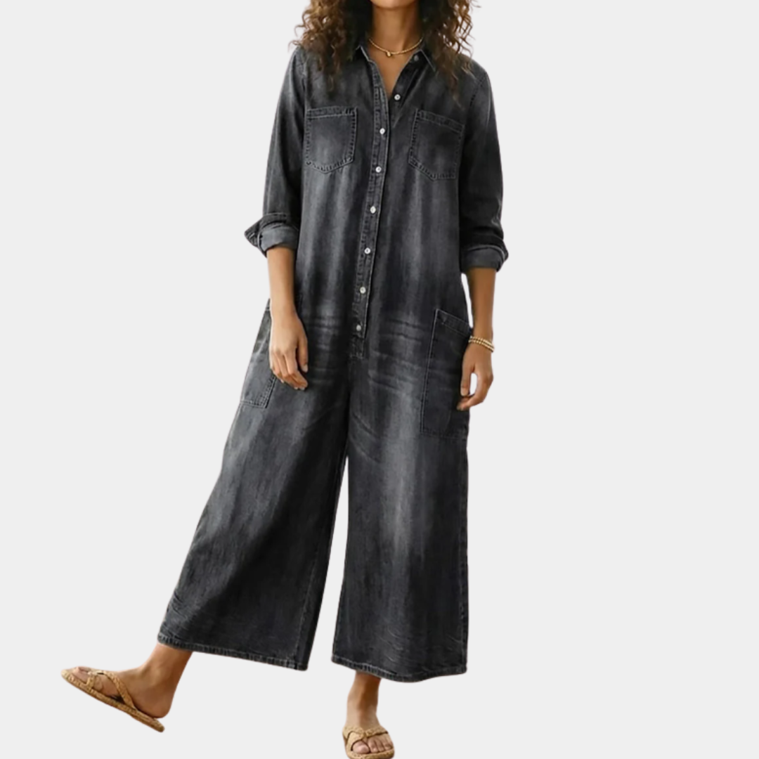Diana | Vintage jumpsuit in soft washed denim cotton