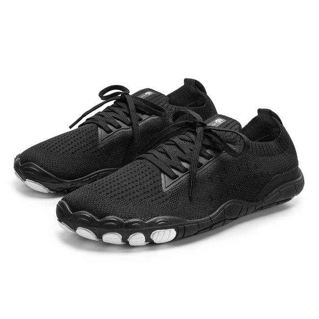 Black Quinn™ Peak Motion Healthy Shoes by Emma & Rose Cape Town, stylish athletic shoes with breathable mesh and supportive sole.