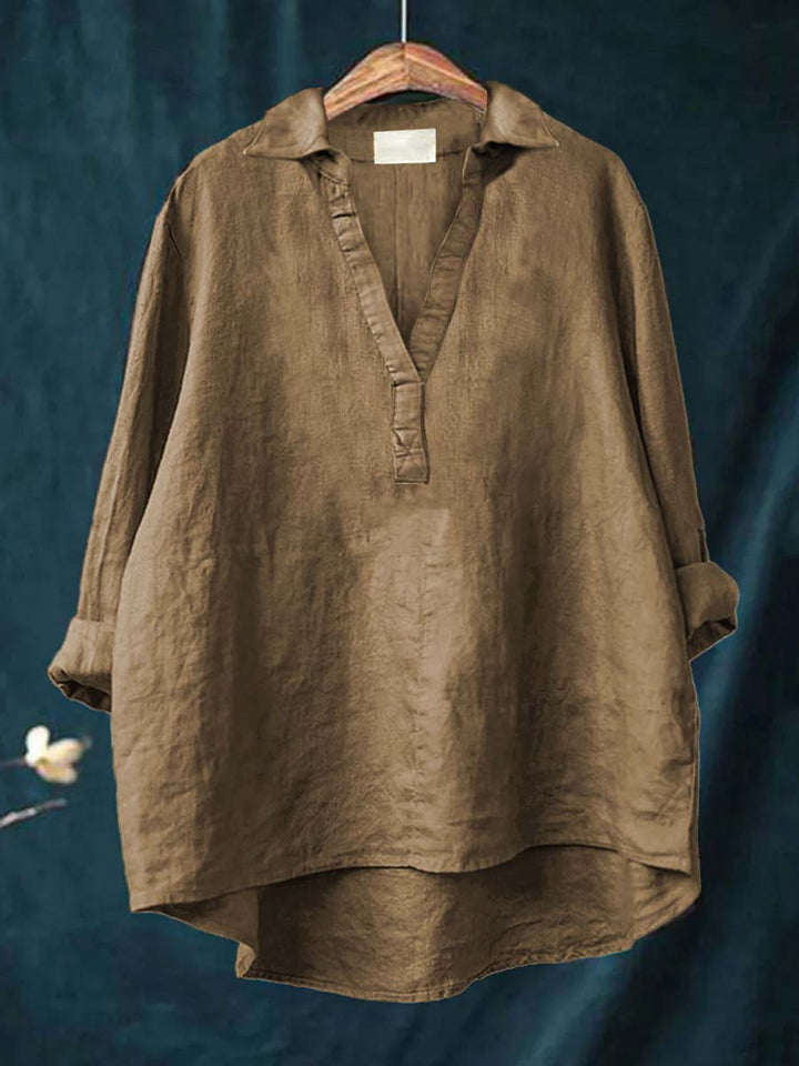 Andrea | Elegant Summer Linen Blouse
