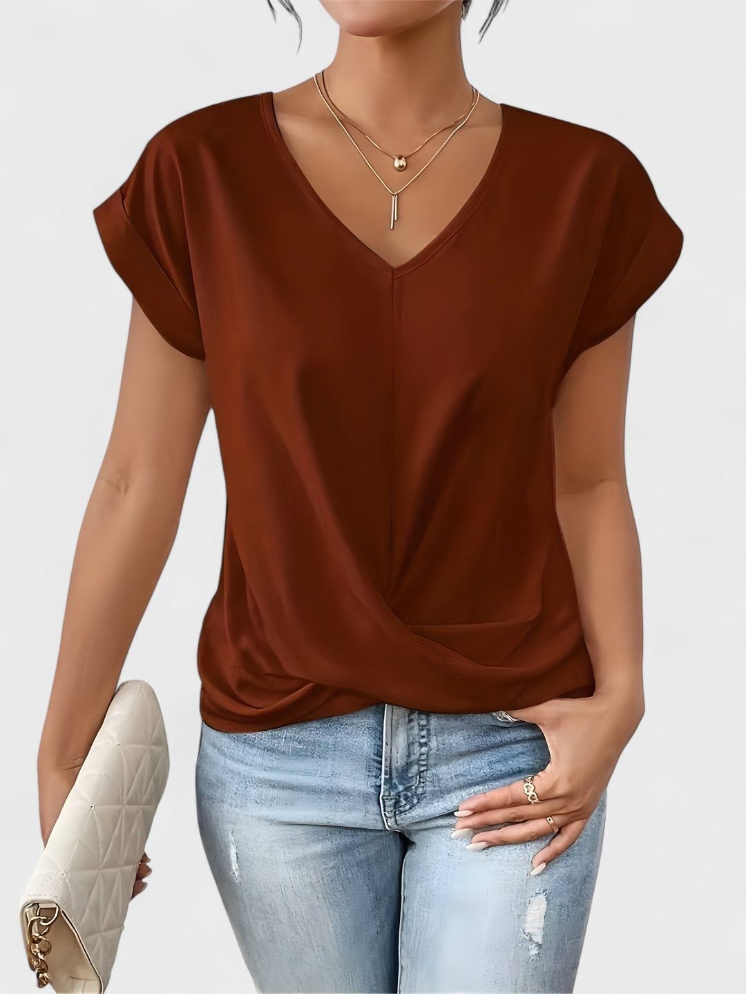 Kathrina - V-Neck Twist Front Top