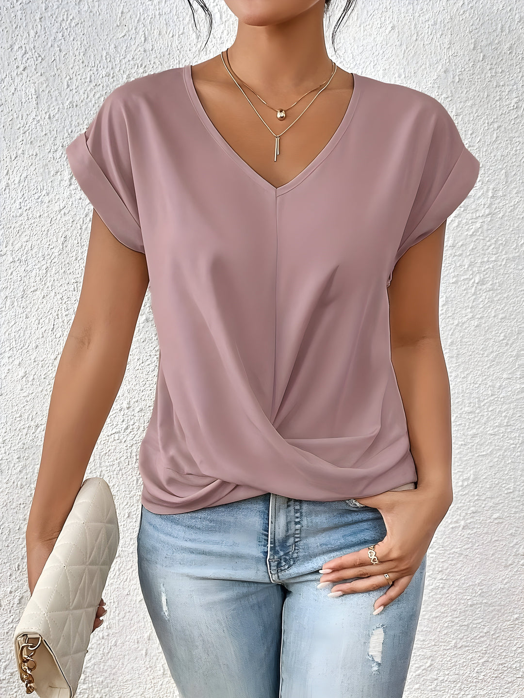 Kathrina | V-Neck Twist Front Top