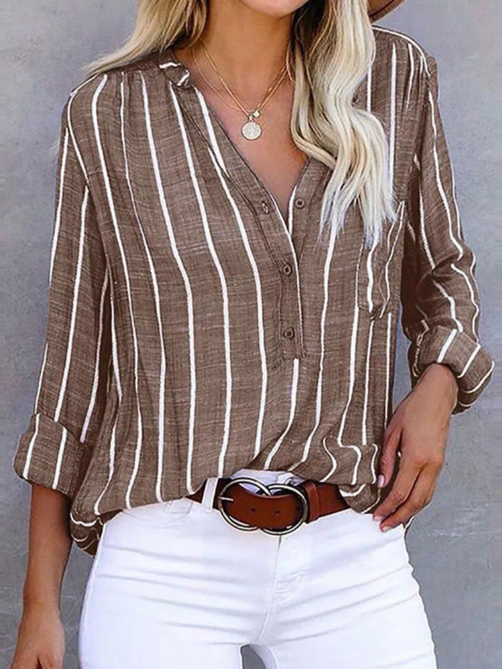 Women’s Blouse | Vertical Stripe Casual