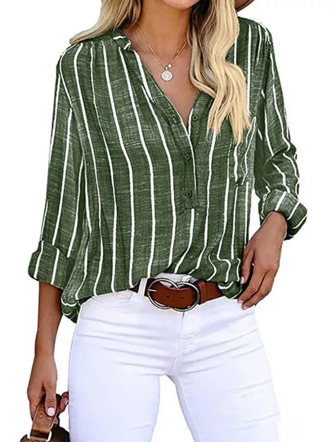 Women’s Blouse | Vertical Stripe Casual
