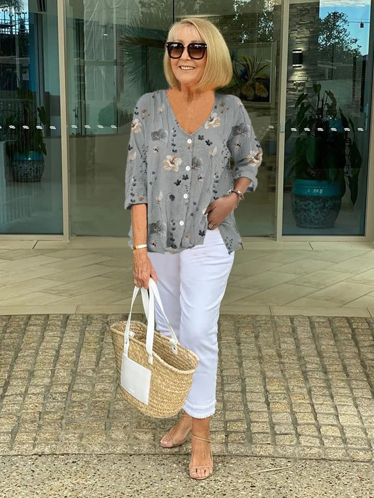 ANITA | ELEGANT FLOWER BLOUSE
