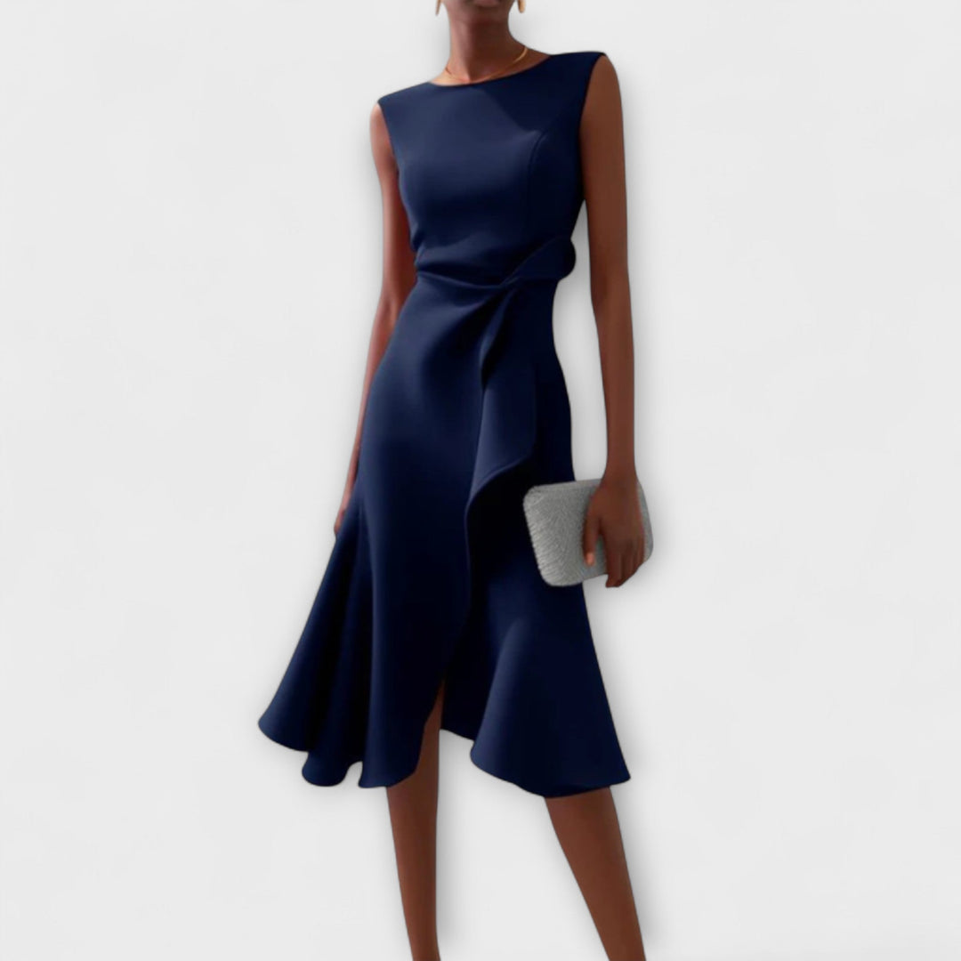 Waira | Sleeveless Midi Dress with Pleats