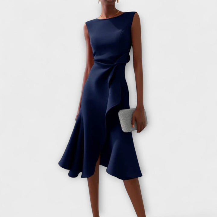 Waira | Sleeveless Midi Dress with Pleats