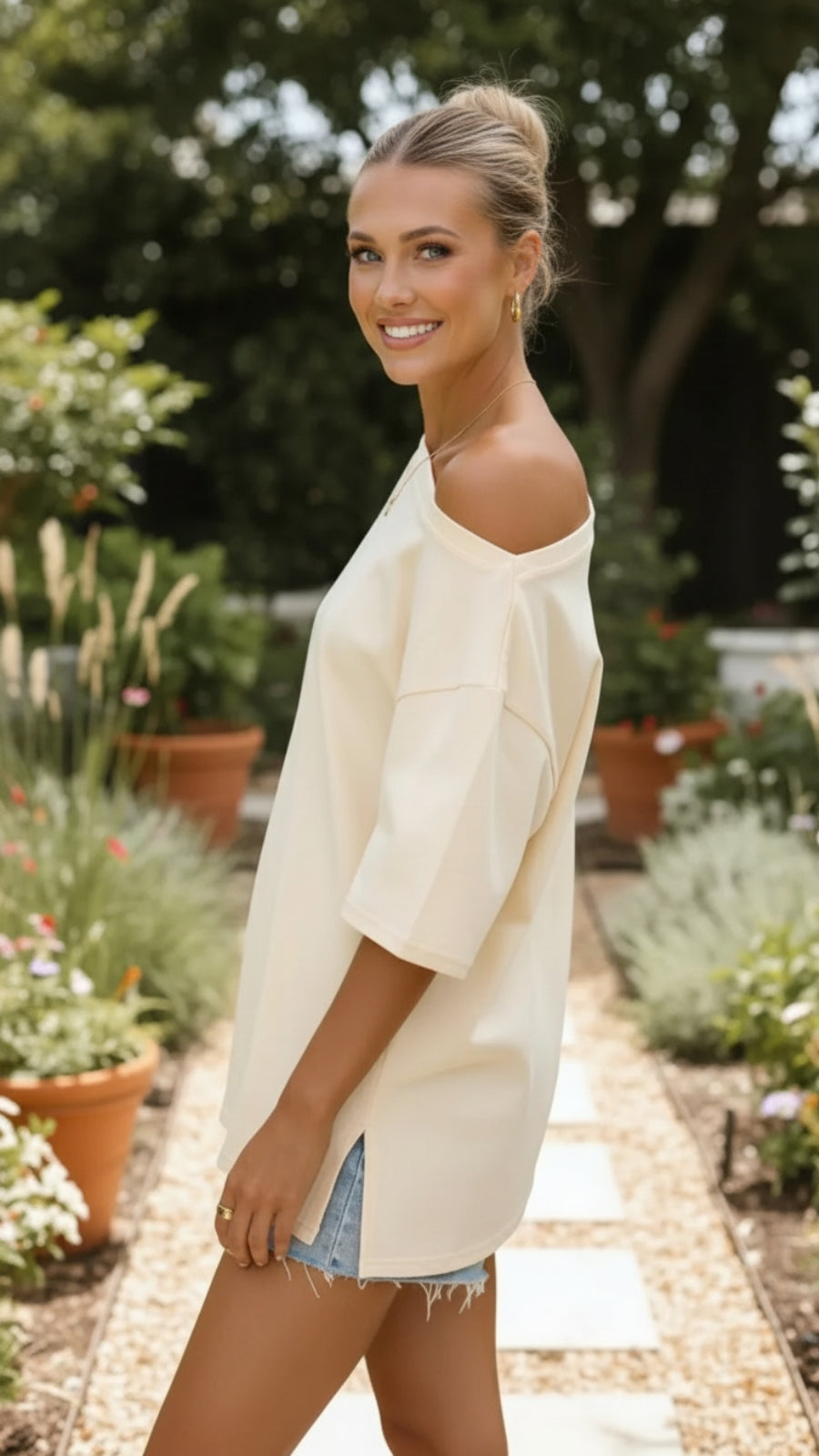 Asymmetrical Off Shoulder Summer Top