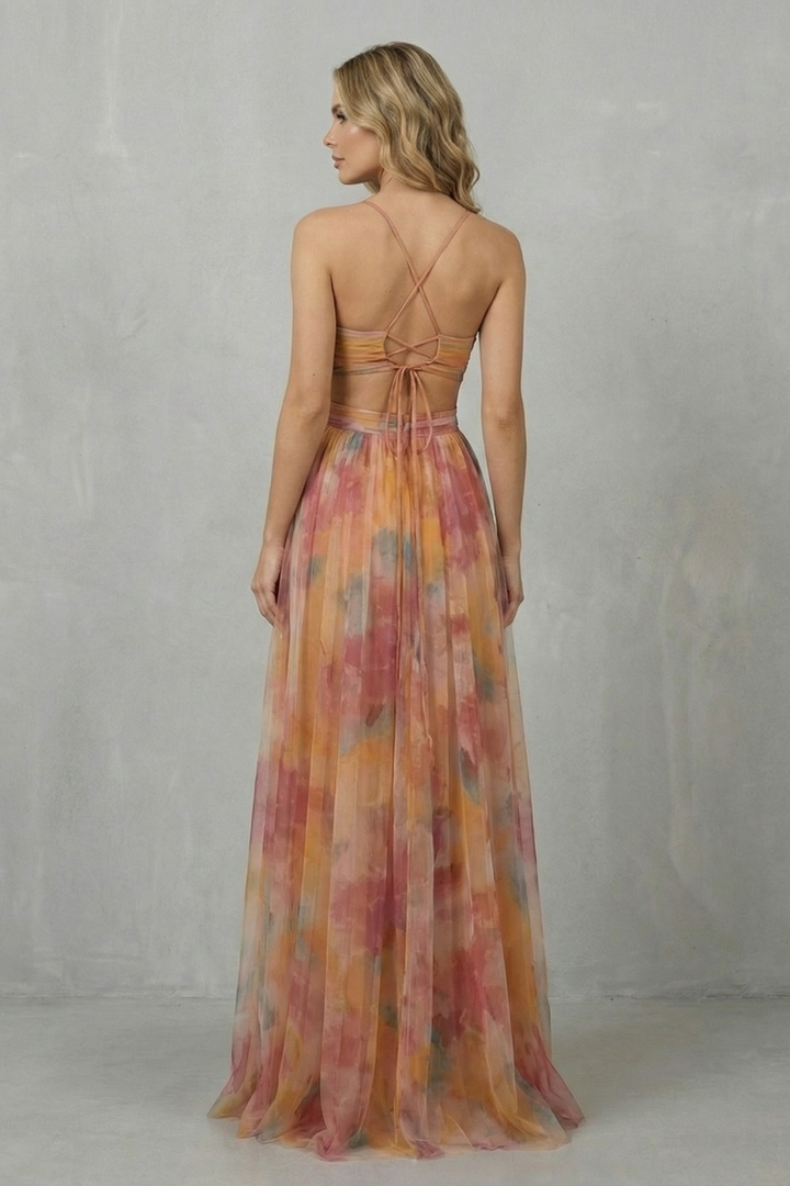 Aurellia – Watercolour romance – Sleeveless maxi dress