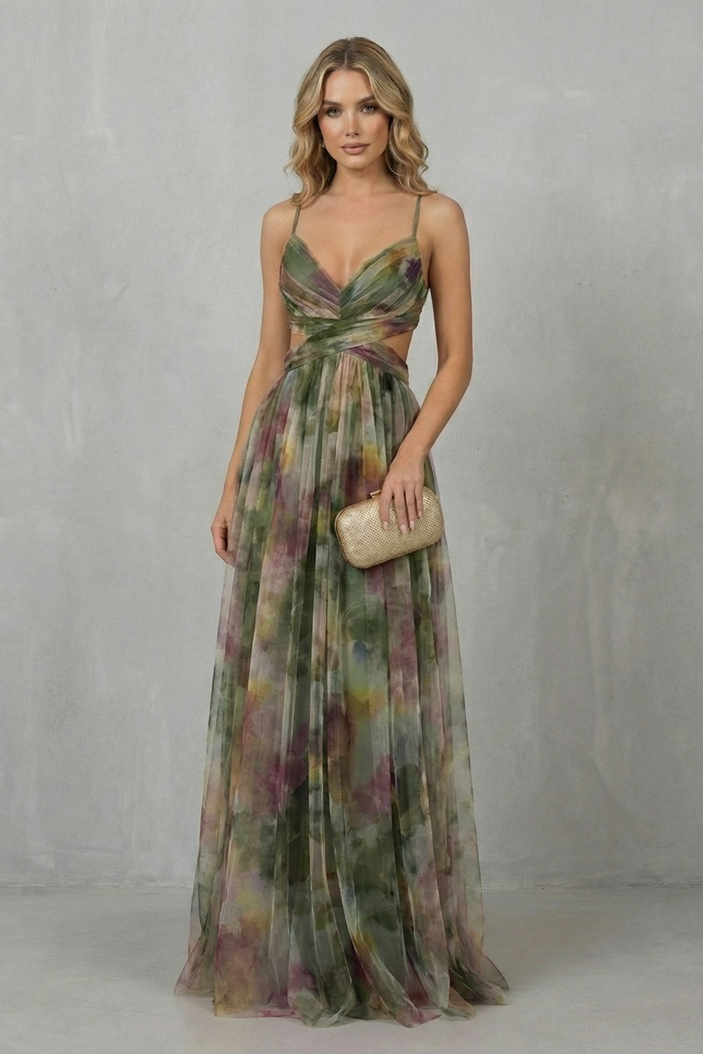 Aurellia – Watercolour romance – Sleeveless maxi dress