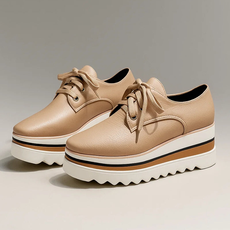 Calvera | Women's Platform Trainers with Laces and Modern Design