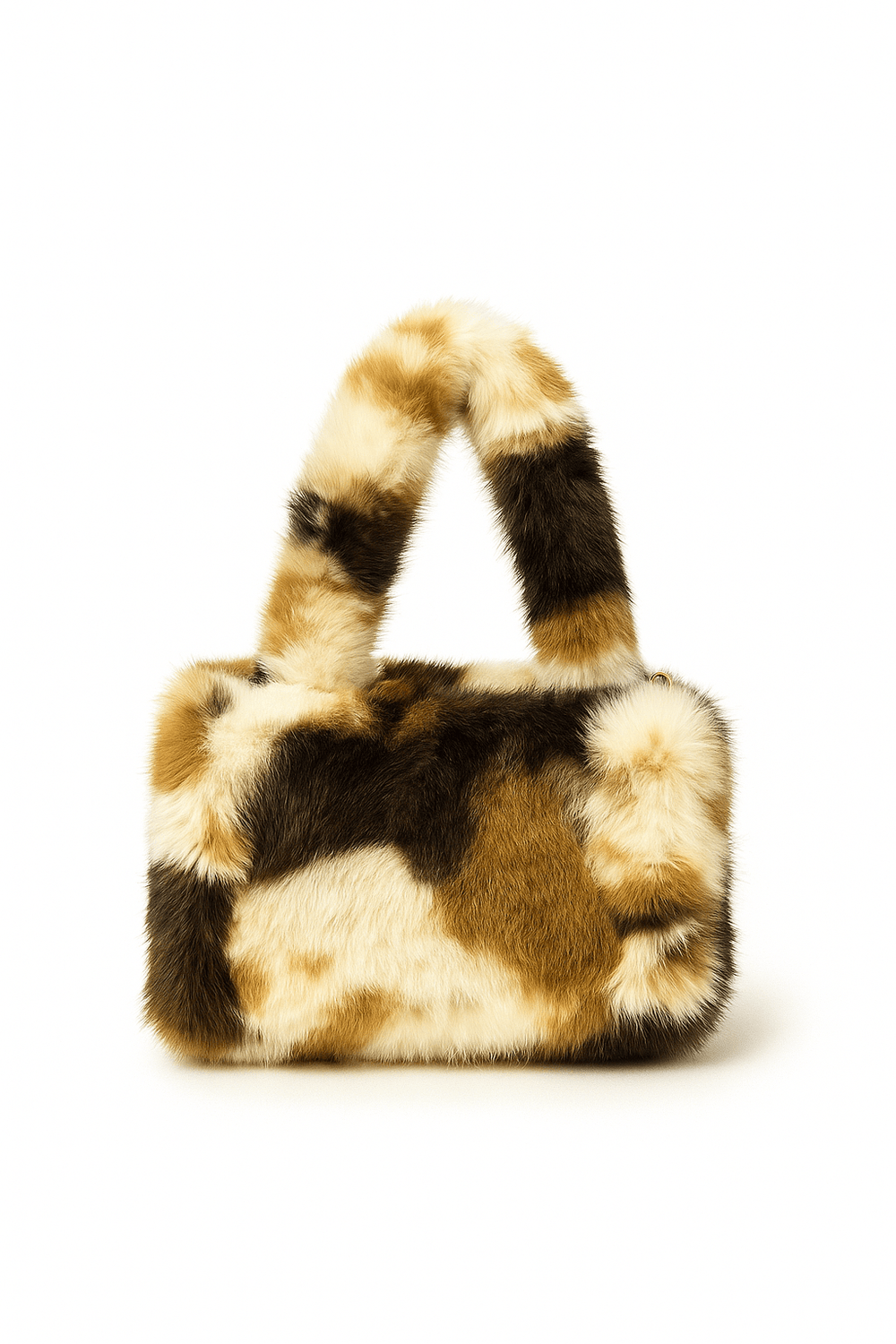 Emma & Rose Cape Town Talita™ faux fur leopard handle bag, stylish borse with a plush animal print design.