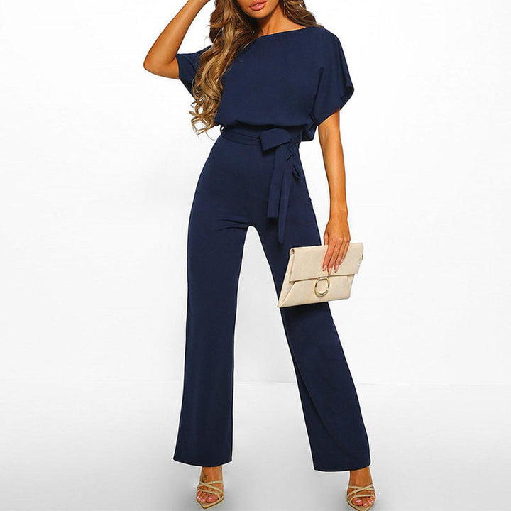 Carla | Elegant Summer Jumpsuit with Belt and Wide Leg