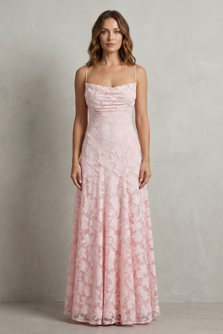 Florielle – Romantic floral silhouette – Sleeveless maxi dress