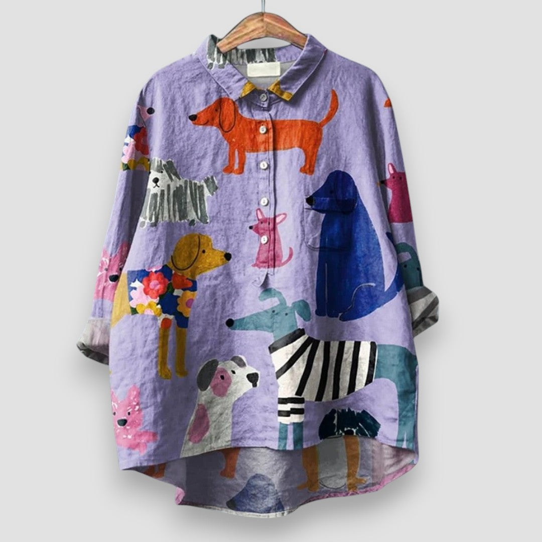 Tavina™ | 2025 – Artsy Dog Blouse