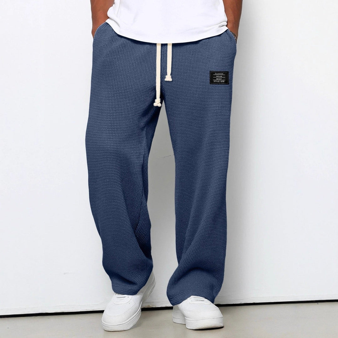 Daved - Casual Waffle Knitted Drawstring Pants