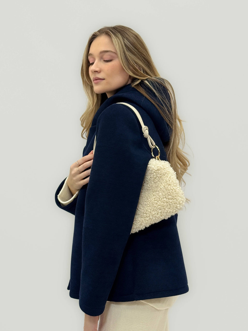 Emma & Rose Cape Town Hanneke™ Teddy Mini Bag in soft, luxurious fabrics with a compact, stylish design.