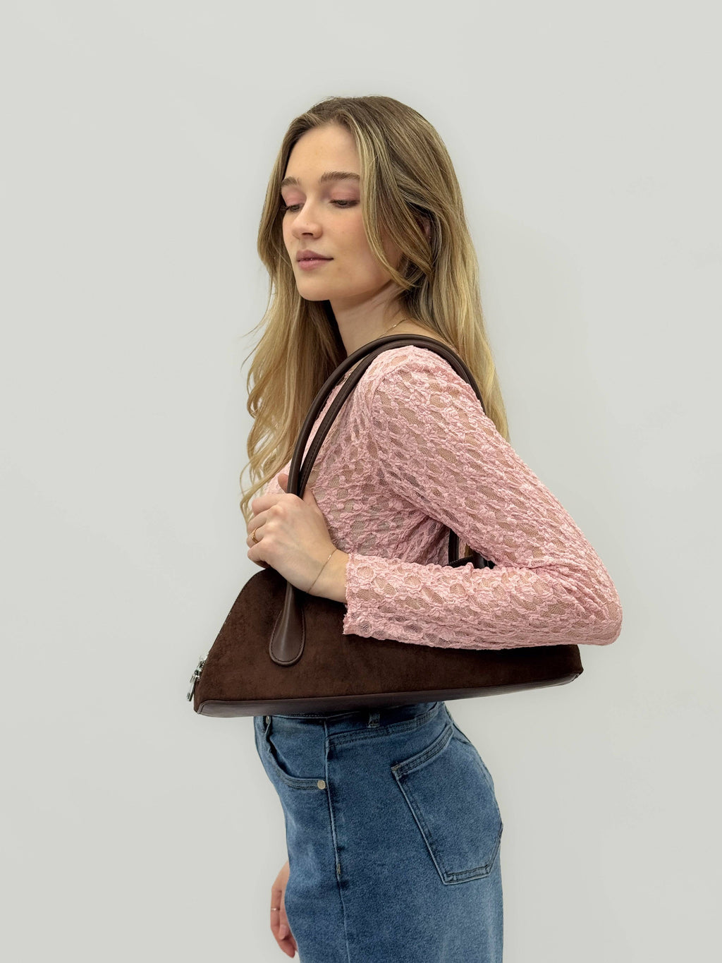 Imke™ women's soft luxurious fabric borse handbag by Emma & Rose Cape Town, stylish and elegant accessory for women.