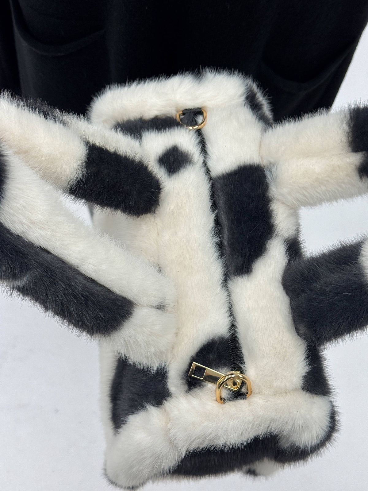 Emma & Rose Cape Town Talita faux fur leopard handle bag with stylish design and soft fur texture.