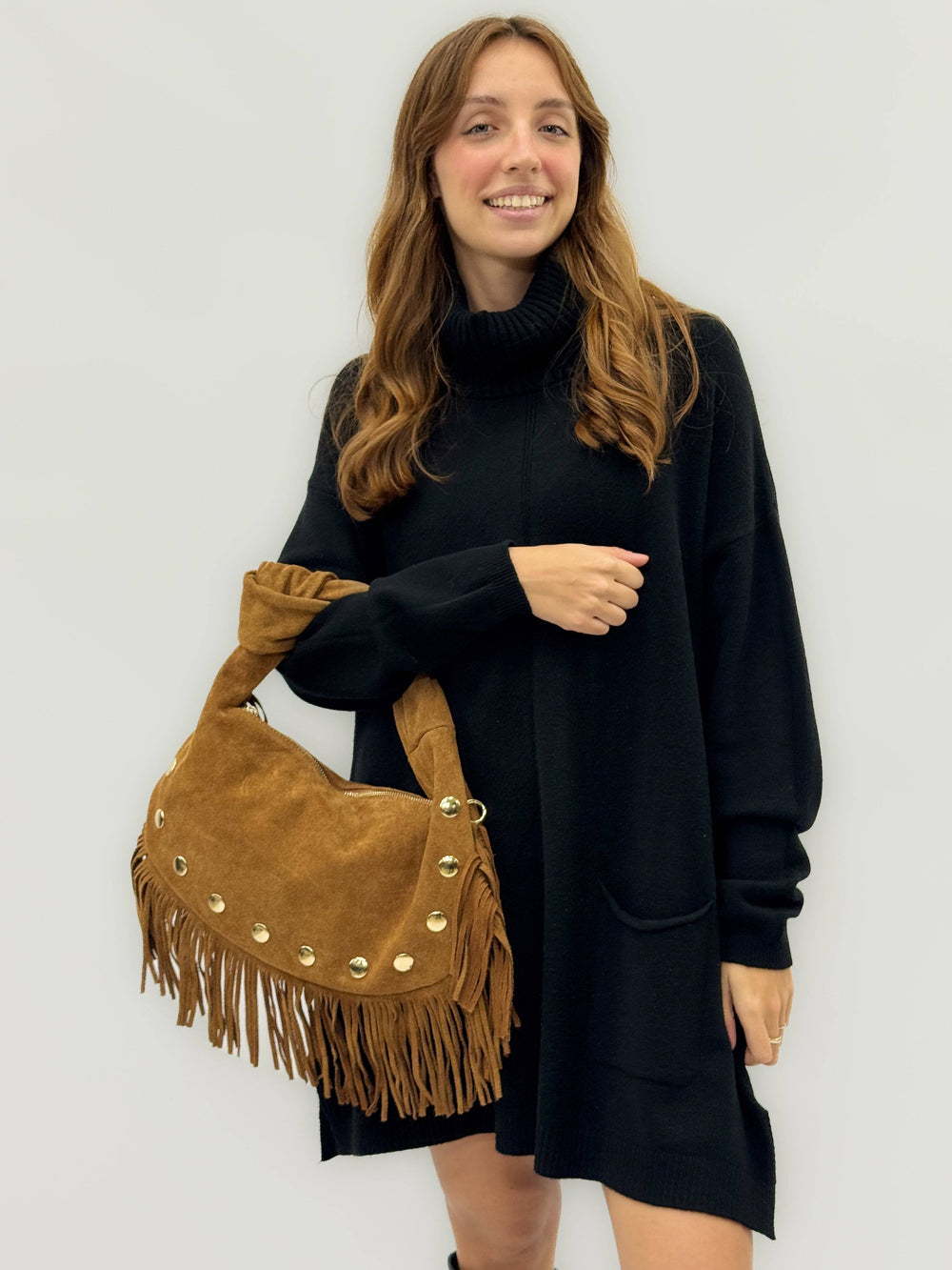 Emma & Rose Cape Town Viviane™ shoulder bag in genuine Italian leather, stylish borse with elegant design and craftsmanship.