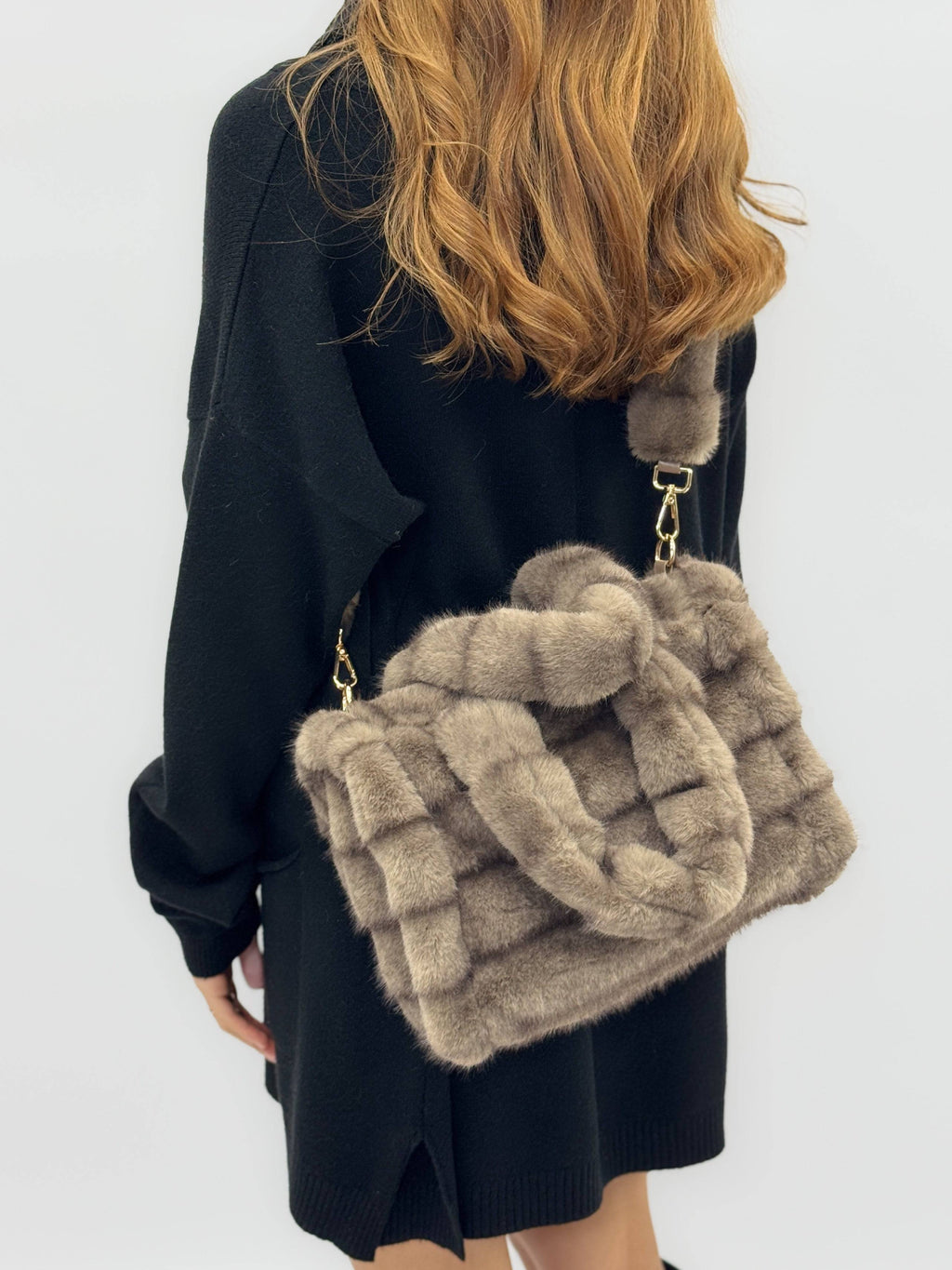 Emma & Rose Cape Town Saskia™ soft synthetic fur effect bag with elegant design and plush texture.