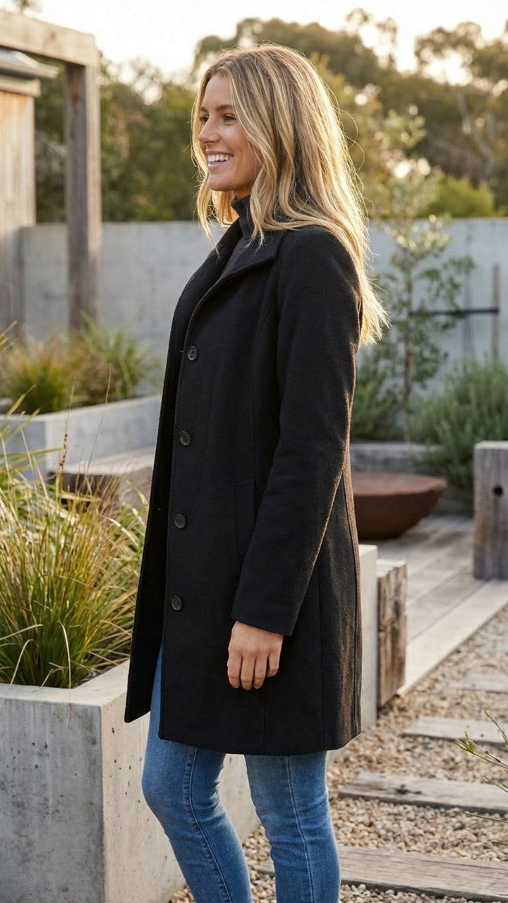 Women’s Button-Up Long Coat