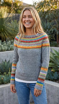 Women’s Multicoloured Pattern Knit Sweater Pullover