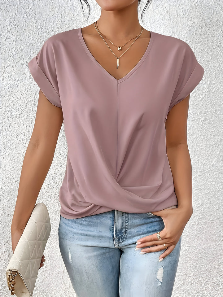 Maia | Twist Front V-Neck Top