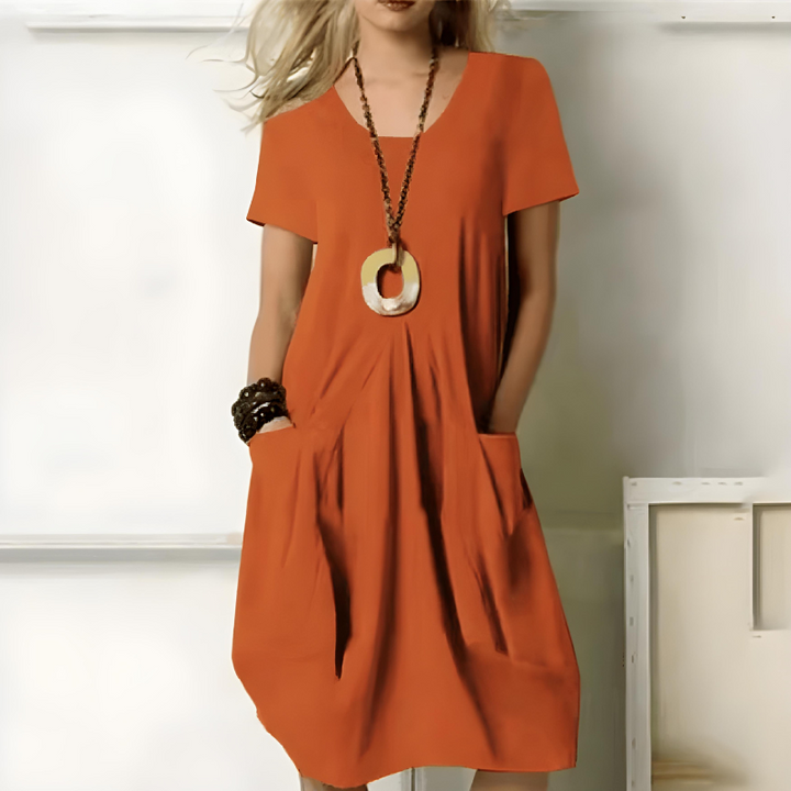 Selvina | Loose Dress with Side Pockets and Tummy Control Effect