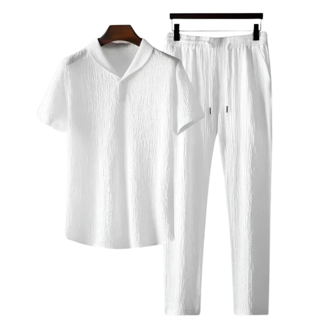 Emma & Rose Manhattan Ty™ polo trouser set for boys, featuring a stylish polo shirt and matching trousers, perfect for casual wear.