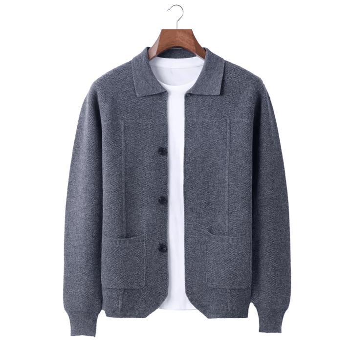 Emma & Rose merino wool button overshirt — premium knitwear